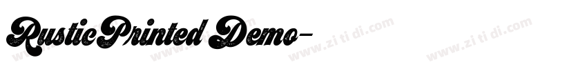 RusticPrinted Demo字体转换